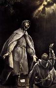 GRECO, El St Francis's Vision of the Flaming Torch oil painting on canvas